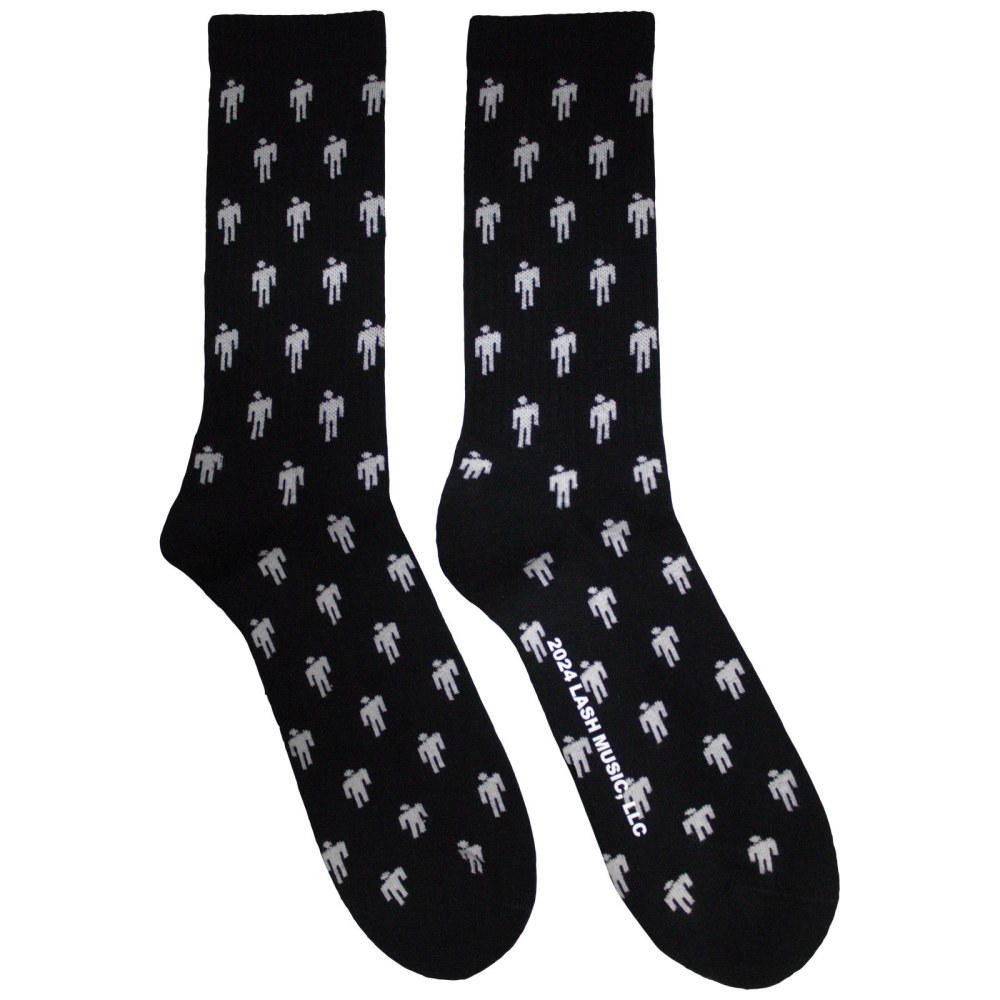 Billie Eilish - Blohsh Pattern Sokken - Zwart/Wit